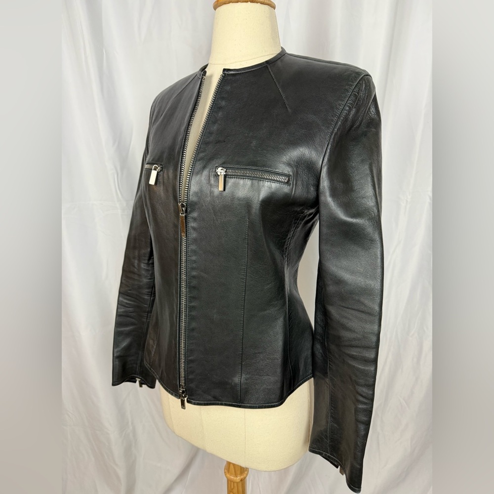 Tom Ford for Gucci Black Leather Jacket Sz 40 - Picture 2 of 6